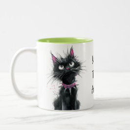 Taza Bicolor Punk Purrfection Mug – Spiky Attitude, Feline Sass