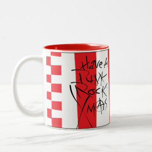 Taza Bicolor Punk Rock Xmas