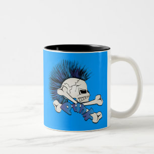 Taza Bicolor Punk Skull