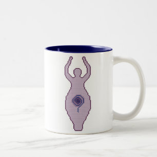 Taza Bicolor Puntada cruzada de la diosa