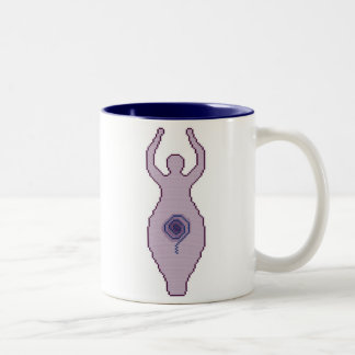 Taza Bicolor Puntada cruzada de la diosa