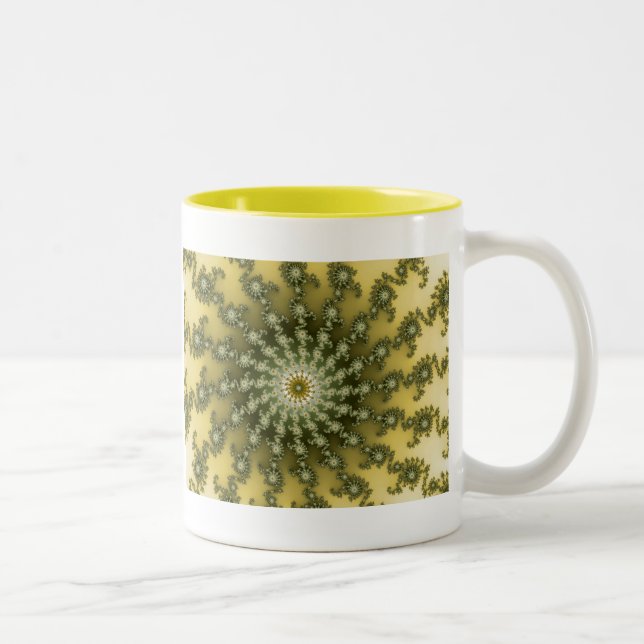 Taza Bicolor Punto central - Mug fractal (Derecha)