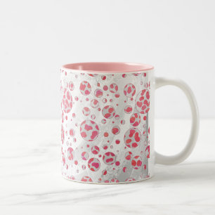 Taza Bicolor Punto Polka Dalmatia rosa y blanco