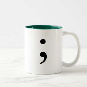 Taza Bicolor Punto y coma