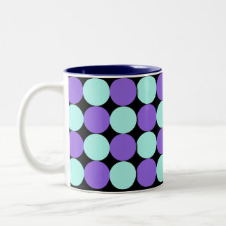 Taza Bicolor Puntos Aqua & Blue Polka