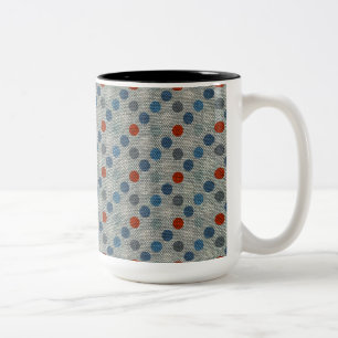 Taza Bicolor Puntos de línea náutica