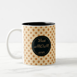 Taza Bicolor Puntos de oro de la polca. texto