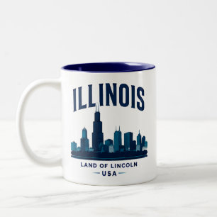 Taza Bicolor Puntos de referencia icónicos de Illinois