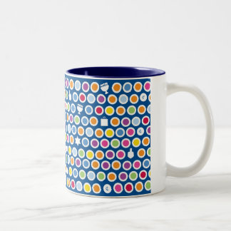 Taza Bicolor puntos del chanukah