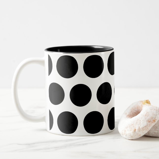 Taza Bicolor Puntos Grandes (Con donut)