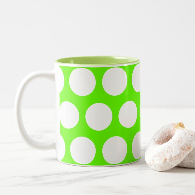 Taza Bicolor Puntos grandes (Con donut)