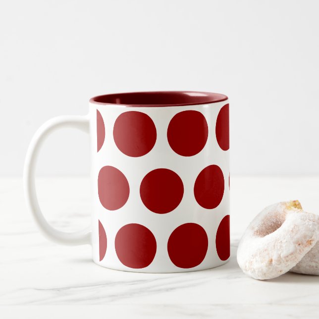 Taza Bicolor Puntos Grandes (Con donut)