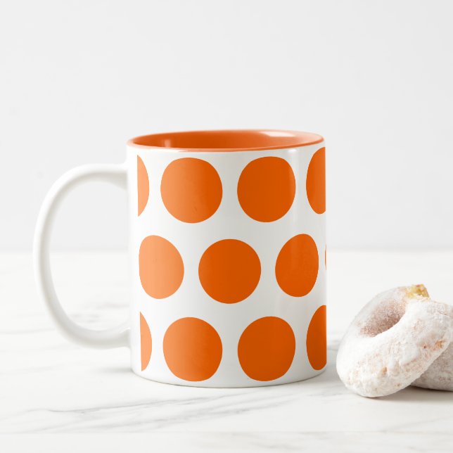 Taza Bicolor Puntos Grandes (Con donut)