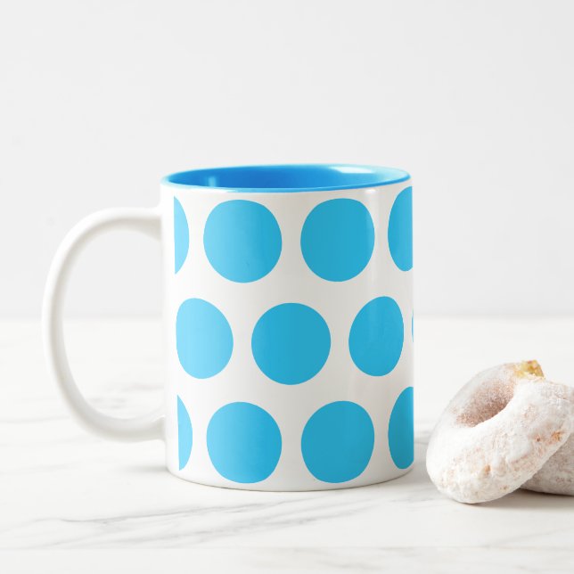 Taza Bicolor Puntos Grandes (Con donut)