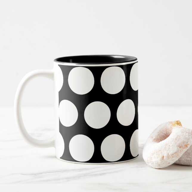 Taza Bicolor Puntos grandes (Con donut)