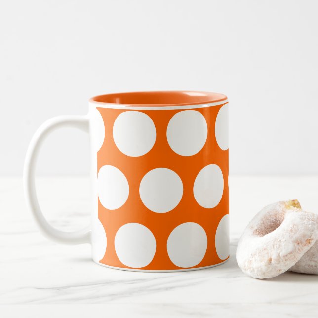 Taza Bicolor Puntos Grandes (Con donut)