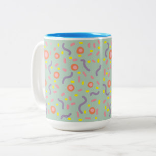 Taza Bicolor Puntos y líneas arte mínimo