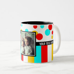 Taza Bicolor Puntos y rayas de la foto