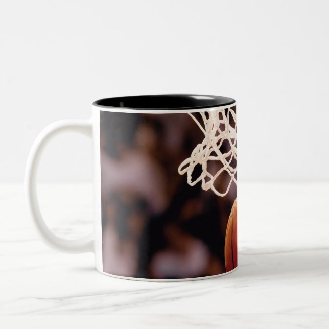 Taza Bicolor Puntuación del baloncesto (Izquierda)