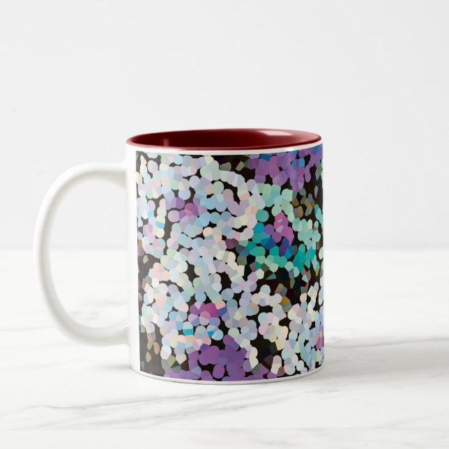 Taza Bicolor Purple Crystal Floral Blooms (Izquierda)