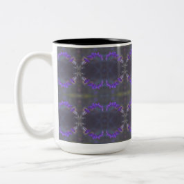 Taza Bicolor Purple Floral Garden