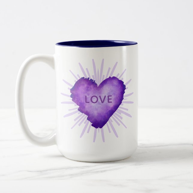Taza Bicolor Purple Revolution with LOVE (Izquierda)