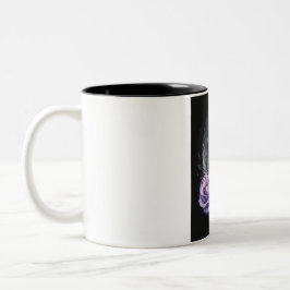 TAZA BICOLOR PURPLE SKULL