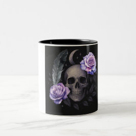 TAZA BICOLOR PURPLE SKULL