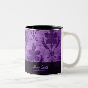 Taza Bicolor Púrpura conocida de encargo del modelo del vintage