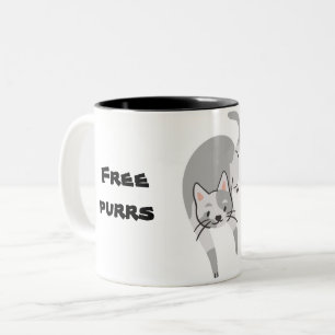 Taza Bicolor Púrpura libre y burlas voces de gatito