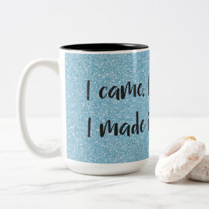 Taza Bicolor Purpurina azul, lo hice un café incómodo