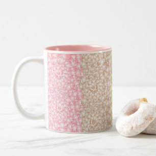 Taza Bicolor Purpurina de rayas arcoiris