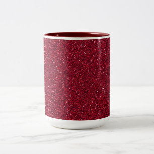 Taza Bicolor Purpurina rojo