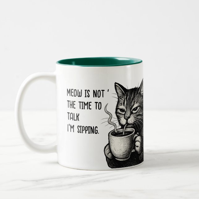 Taza Bicolor Purr-fect Mornings Mug (Izquierda)