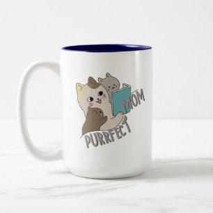 Taza Bicolor Purrfect Mom