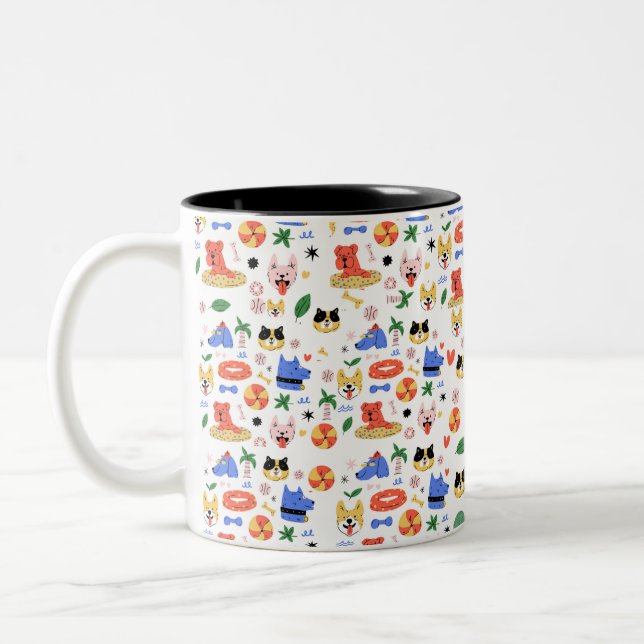 Taza Bicolor “Purrs & Paws Personalized Mug” (Izquierda)