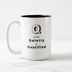 Taza Bicolor Q con tranquilidad y calificación - Lujo personali