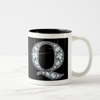 Taza Bicolor "Q" Sonda de diamantes en negro