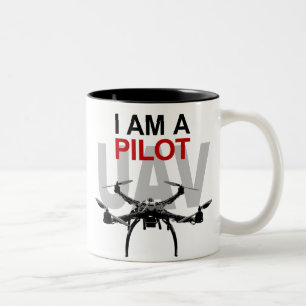 Taza Bicolor Quadcopter Pilot UAV