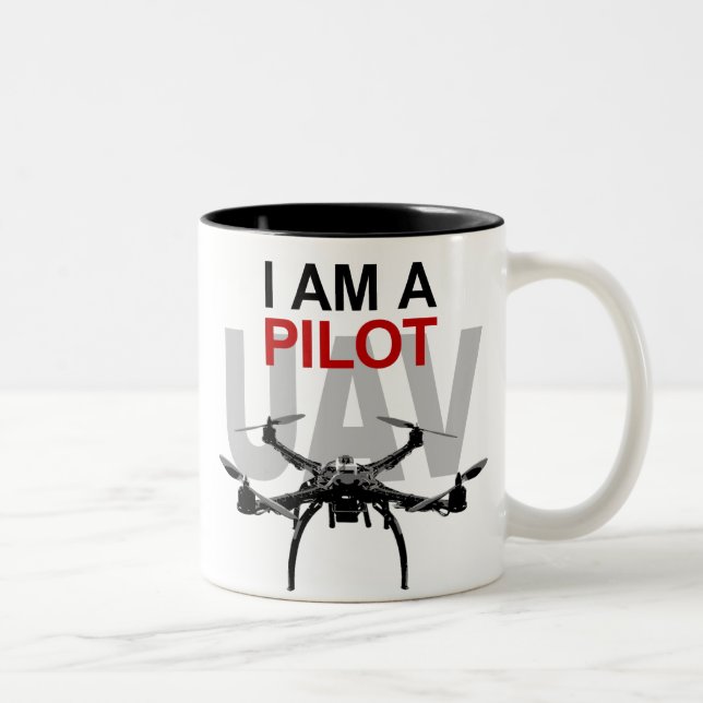Taza Bicolor Quadcopter Pilot UAV (Derecha)