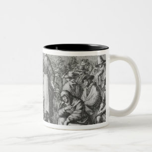 Taza Bicolor Quakers masculinos y femeninos en su asamblea