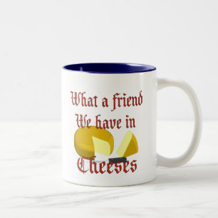 Taza Bicolor Qué amigo tenemos en Quesos