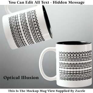 Taza Bicolor Qué Diablos Mensaje Oculto 134BW Cumpleaños Divert