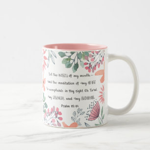 Taza Bicolor Que las palabras de mi boca - 19:14