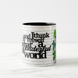 TAZA BICOLOR **QUÉ MARAVILLOSO MUNDO**