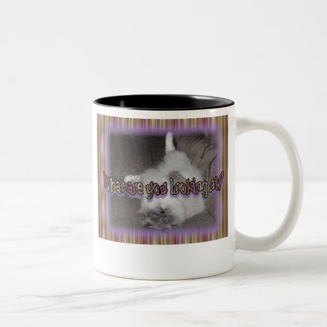 Taza Bicolor ¡Qué?! (nueva versión) (Derecha)