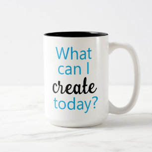 Taza Bicolor ¿Qué Puedo Crear Hoy? Coffee Mug