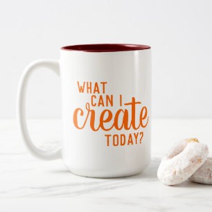 Taza Bicolor "¿Qué puedo crear hoy?" Mug de artista