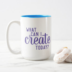 Taza Bicolor "¿Qué puedo crear hoy?" Mug de artista