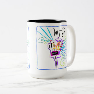 Taza Bicolor ¿QUÉ? ¿¿QUÉ?? EMOJI Meemogie